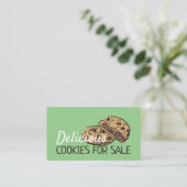 Cookies Design, Cookie Sales Fundraising Kaart Visitekaartje (Staand voorkant)