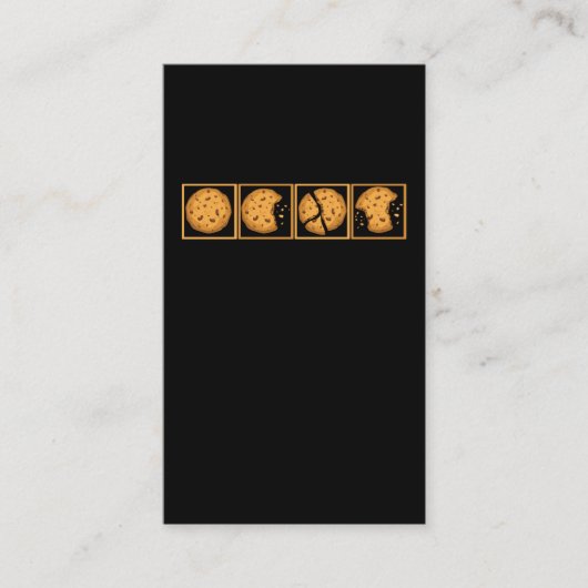 Cookies Dessert Food Lover Biscuit Eater Visitekaartje (Voorkant)