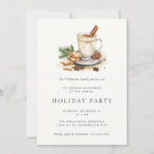 Cookies Eggnog Cacao Modern Vakantie Party Kaart (Voorkant)