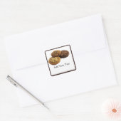 Cookies en andere heerlijke Desserts op Wit Vierkante Sticker (Envelop)