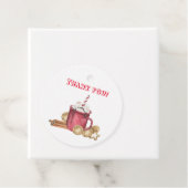 Cookies en cacao baby shower Dank u Bedankjes Labels (In situ)