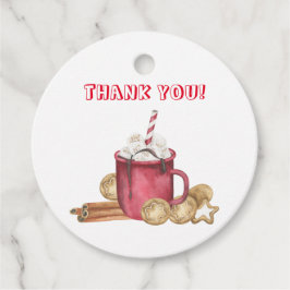 Cookies en cacao baby shower Dank u Bedankjes Labels