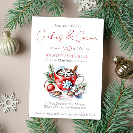 Cookies en cacao eenvoudige kerstfeest sjabloon kaart