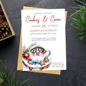 Cookies en cacao eenvoudige kerstfeest sjabloon kaart