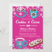 Cookies en cacao groovy retro party sjabloon kaart (Voorkant)