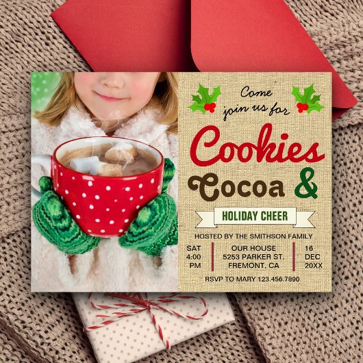 Cookies en cacao | Hot Chocolate Kerstfeest Kaart