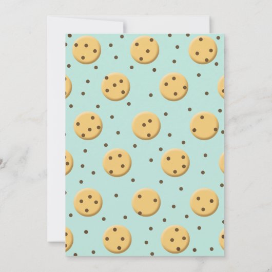 Cookies en Cacao Kawaii Verjaardagsuitnodiging Kaart (Achterkant)