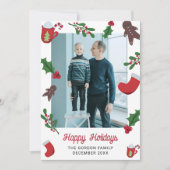 Cookies en Cacao Kerst Custom Feestdagen Leuk Kaart (Voorkant)