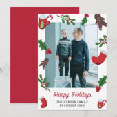 Cookies en Cacao Kerst Custom Feestdagen Leuk Kaart (Voorkant / Achterkant)