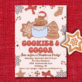 Cookies en Cacao Retro Groovy Kerstfeest Kaart
