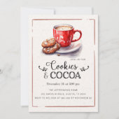 Cookies en Cacao Verjaardagsfeestuitnodiging Kaart (Voorkant)