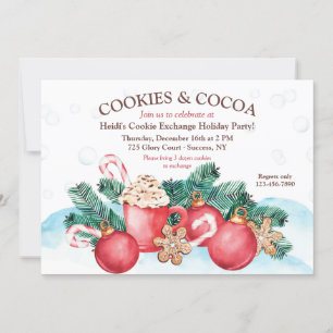 Cookies en Cocoa Cookie Exchange Party Uitnodiging