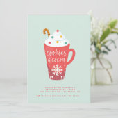 Cookies en Cocoa Party Uitnodiging (Staand voorkant)