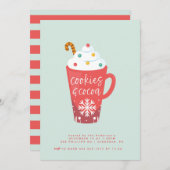 Cookies en Cocoa Party Uitnodiging (Voorkant / Achterkant)