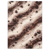 Cookies en Cream Milkshake Marmer Textuur Ontwerp Klembord (Achterkant)