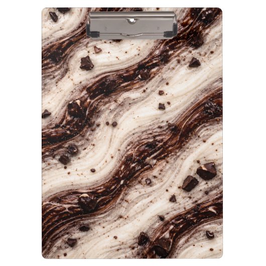 Cookies en Cream Milkshake Marmer Textuur Ontwerp Klembord (Voorkant)