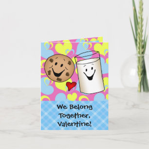 Cookies en Melk Valentijn Feestdagen Kaart