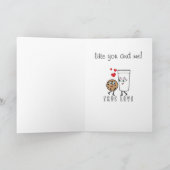 Cookies en Melk Valentijn Feestdagen Kaart (Binnen)