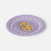Cookies en Polka Dot lieve aangepaste tekst lila Papieren Bordje (Gekanteld)