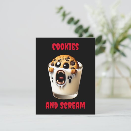 Cookies en Schreeuw Feestdagenkaart (Staand voorkant)