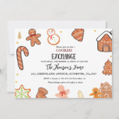 Cookies Exchange Kerst Party uitnodiging (Voorkant)