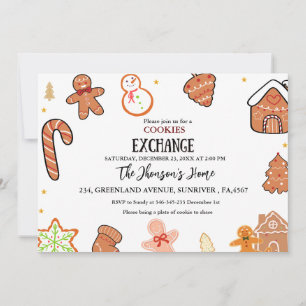 Cookies Exchange Kerst Party uitnodiging