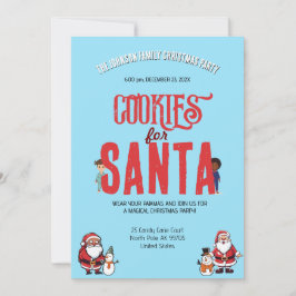 Cookies for Santa Christmas Pajama Baking Party  Kaart