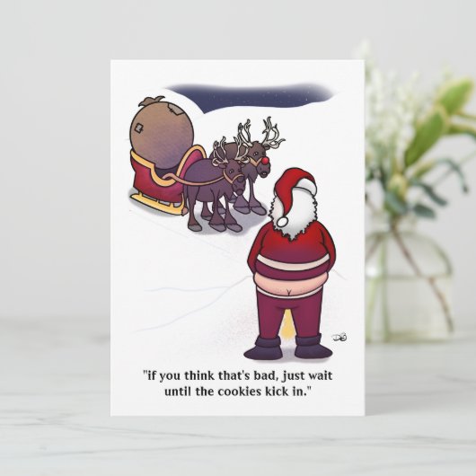 Cookies for Santa Flat Card Kaart (Staand voorkant)