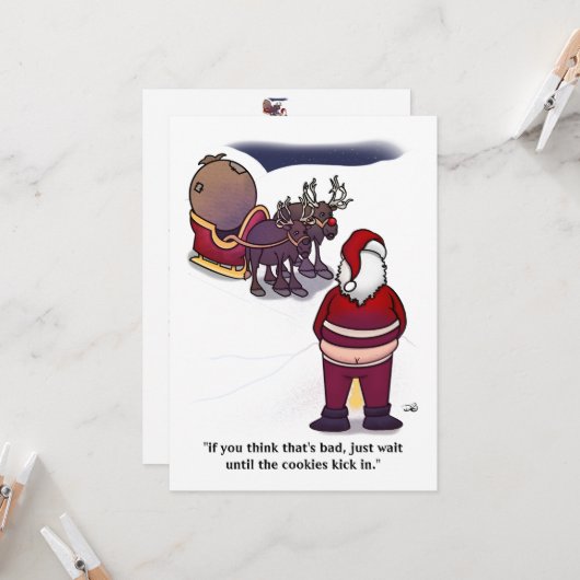 Cookies for Santa Flat Card Kaart (Voorkant / Achterkant in situ)