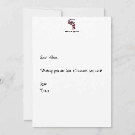 Cookies for Santa Flat Card Kaart (Achterkant)