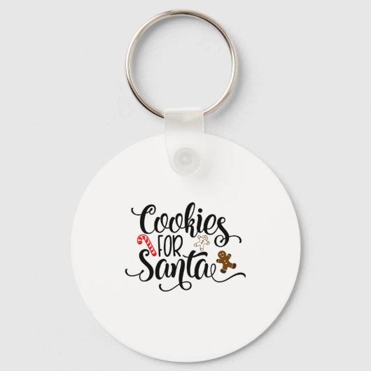 Cookies For Santa Fun Christmas Sleutelhanger (Voorkant)