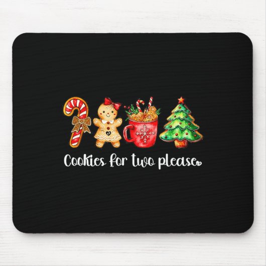 Cookies For Two Please,christmas Pregnancy Announc Muismat (Voorkant)