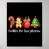 Cookies For Two Please,christmas Pregnancy Announc Poster (Voorkant)