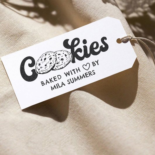 Cookies Gebakken met liefde door aangepaste naam Rubberstempel