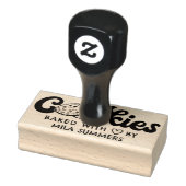 Cookies Gebakken met liefde door aangepaste naam Rubberstempel (Stempel)