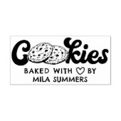 Cookies Gebakken met liefde door aangepaste naam Rubberstempel (Afrduk)