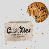 Cookies Gebakken met liefde door aangepaste naam Zelfinktende Stempel