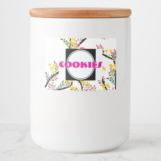 Cookies Goed Eten Container Voedselcontainer Etiket (Voorkant)