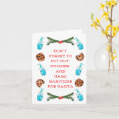 Cookies & Hand Sanitizer for Santa Kaart (Gele Bloem)