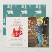 Cookies & Hot Chocolate Foto Verjaardag Uitnodigin Feestdagenkaart (Voorkant / Achterkant)