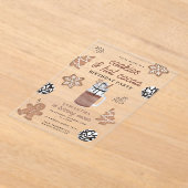 Cookies & Hot Cocoa Chocolate Kids Winter Birthday Acryl Uitnodigingen (Laagn)