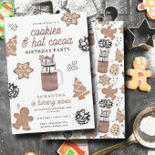 Cookies & Hot Cocoa Chocolate Kids Winter Birthday Kaart