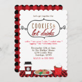 Cookies & Hot Drinken Vakantie Uitnodigingen (Voorkant / Achterkant)