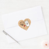 Cookies houden van Milk Vrienden Cartoon Hart Stic Hart Sticker (Envelop)