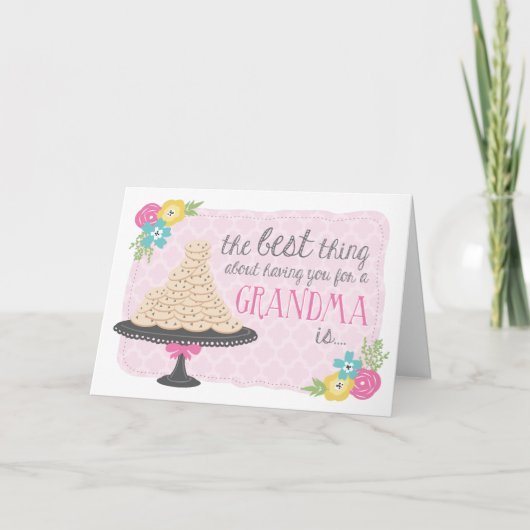 Cookies & Hugs-Moederdag-kaart voor oma Kaart (Voorkant)