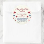 Cookies in een Jar Topper Ronde Sticker (Tas)