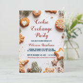 Cookies in snoepjes Exchange Party Kaart (Staand voorkant)
