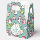 Cookies Kerst Turquoise Favoriet Box Bedankdoosjes (Geopend)