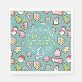 Cookies Kerst Turquoise Servet