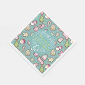 Cookies Kerst Turquoise Servet (Hoek)